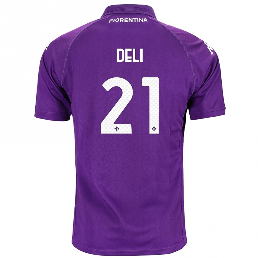 Niño Fútbol Camiseta Lapo Deli #21 Morado 1ª Equipación 2024/25 Perú