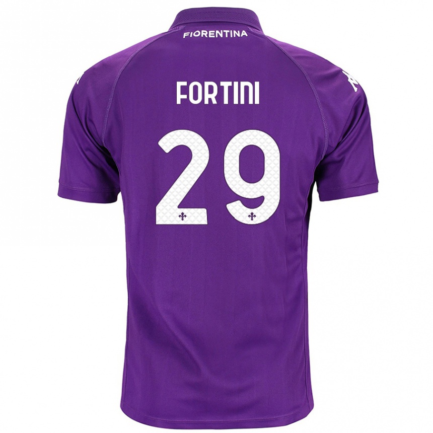 Niño Fútbol Camiseta Niccolò Fortini #29 Morado 1ª Equipación 2024/25 Perú