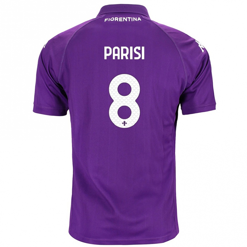 Niño Fútbol Camiseta Alice Parisi #8 Morado 1ª Equipación 2024/25 Perú