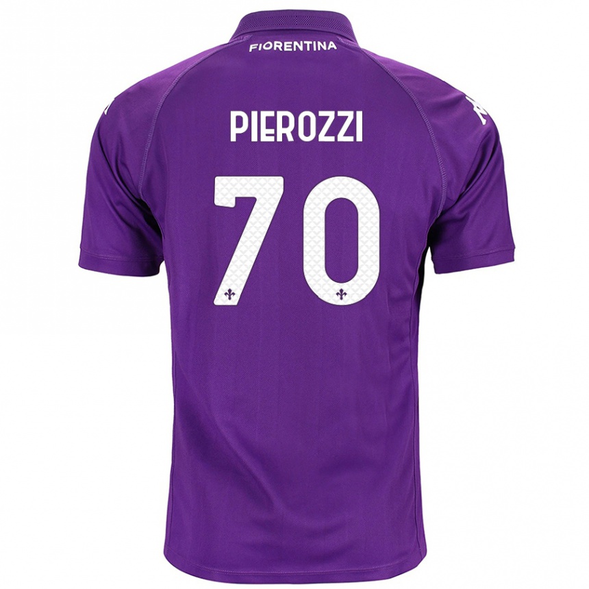 Niño Fútbol Camiseta Niccolò Pierozzi #70 Morado 1ª Equipación 2024/25 Perú