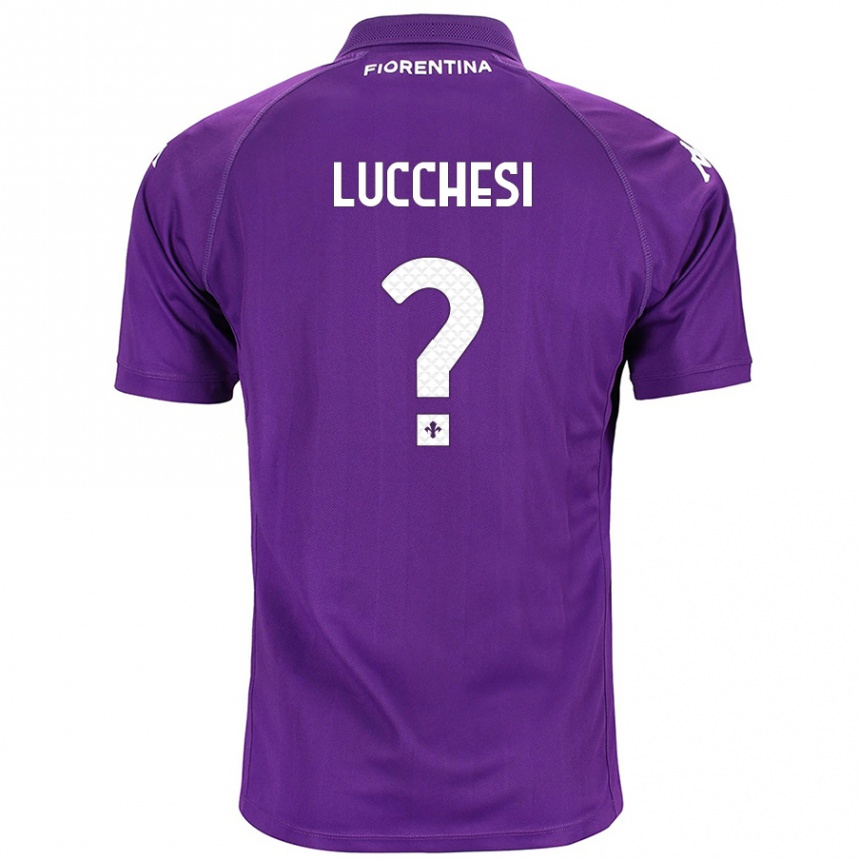 Niño Fútbol Camiseta Andrea Lucchesi #0 Morado 1ª Equipación 2024/25 Perú