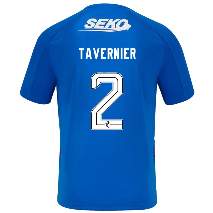 Niño Fútbol Camiseta James Tavernier #2 Azul Oscuro 1ª Equipación 2024/25 Perú