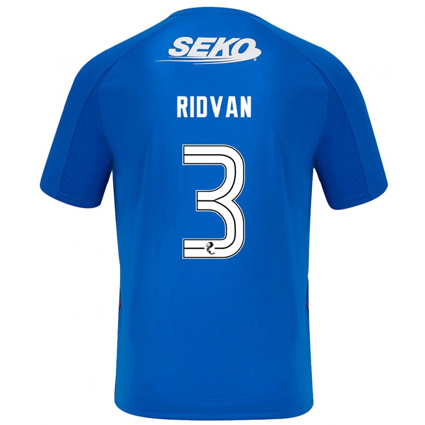 Niño Fútbol Camiseta Rıdvan Yılmaz #3 Azul Oscuro 1ª Equipación 2024/25 Perú