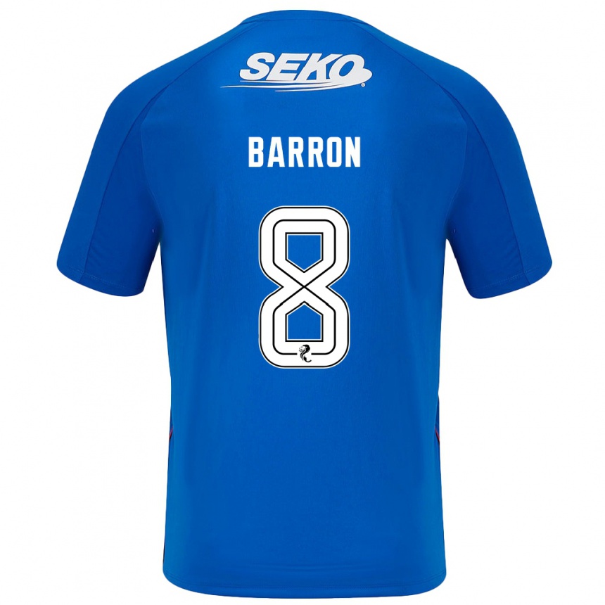 Niño Fútbol Camiseta Connor Barron #8 Azul Oscuro 1ª Equipación 2024/25 Perú