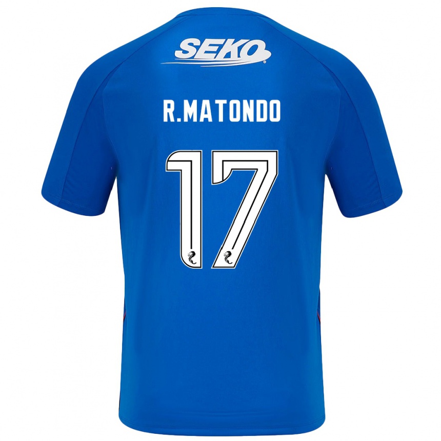 Niño Fútbol Camiseta Rabbi Matondo #17 Azul Oscuro 1ª Equipación 2024/25 Perú