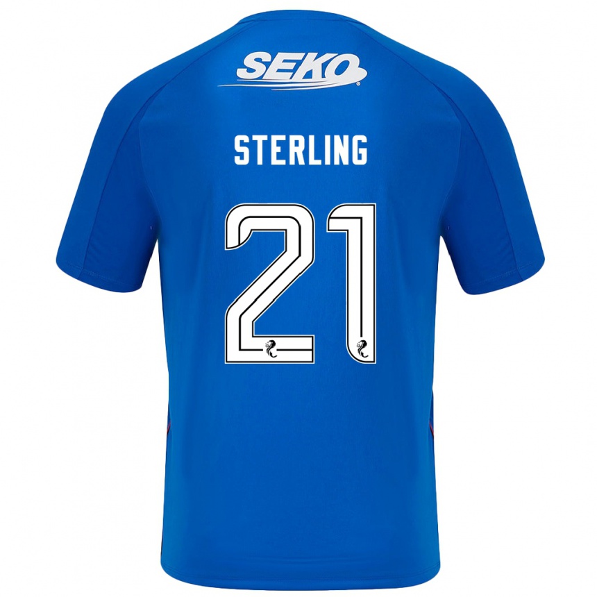 Niño Fútbol Camiseta Dujon Sterling #21 Azul Oscuro 1ª Equipación 2024/25 Perú