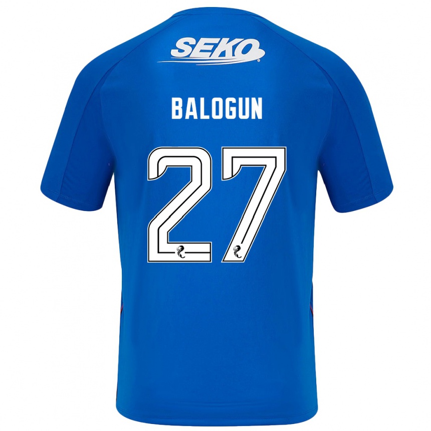 Niño Fútbol Camiseta Leon Balogun #27 Azul Oscuro 1ª Equipación 2024/25 Perú