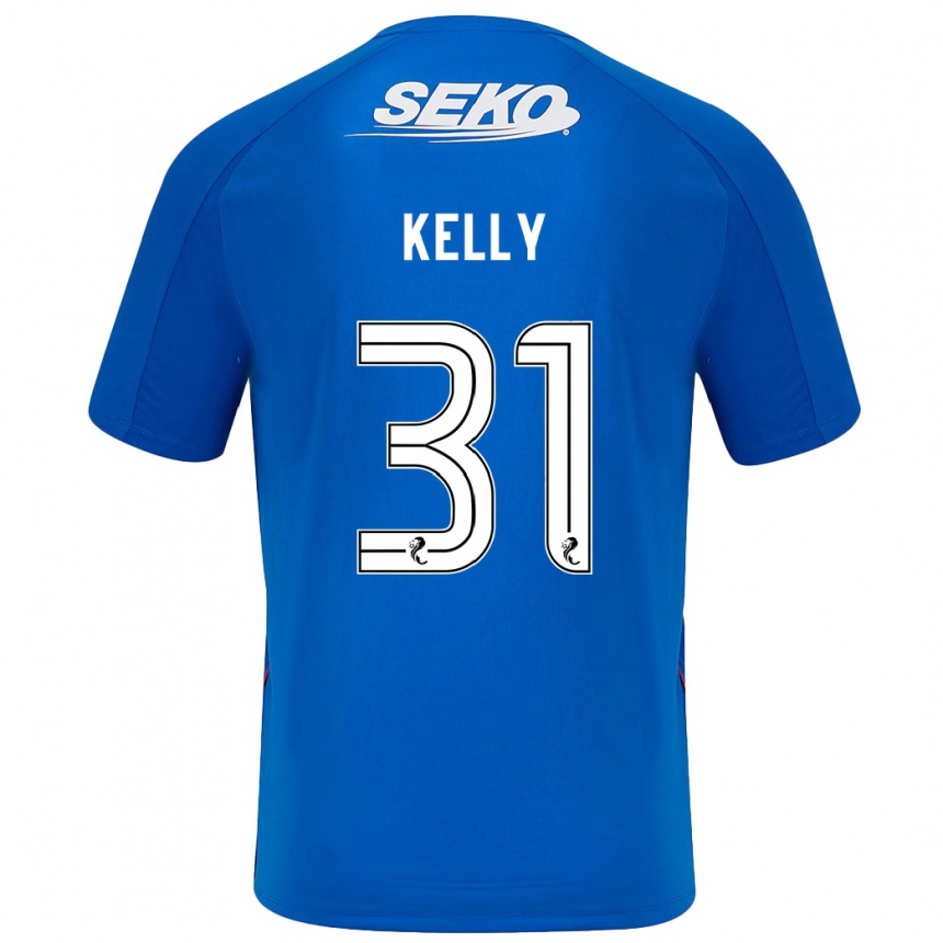 Niño Fútbol Camiseta Liam Kelly #31 Azul Oscuro 1ª Equipación 2024/25 Perú