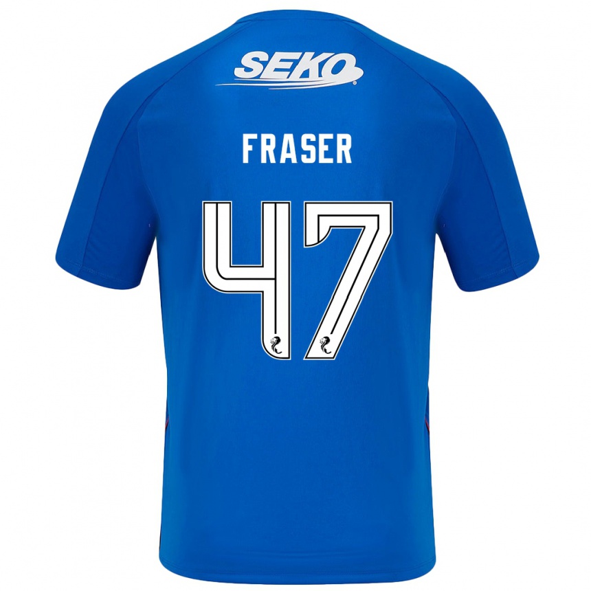 Niño Fútbol Camiseta Robbie Fraser #47 Azul Oscuro 1ª Equipación 2024/25 Perú