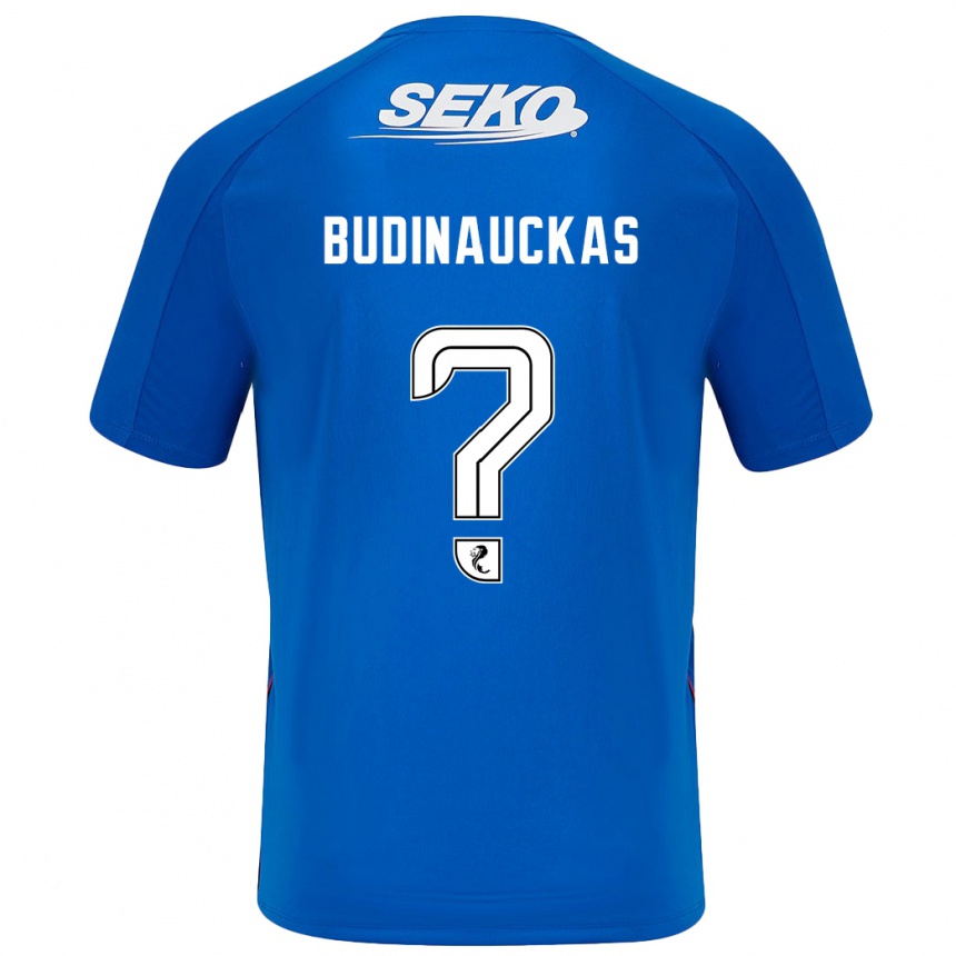 Niño Fútbol Camiseta Lewis Budinauckas #0 Azul Oscuro 1ª Equipación 2024/25 Perú