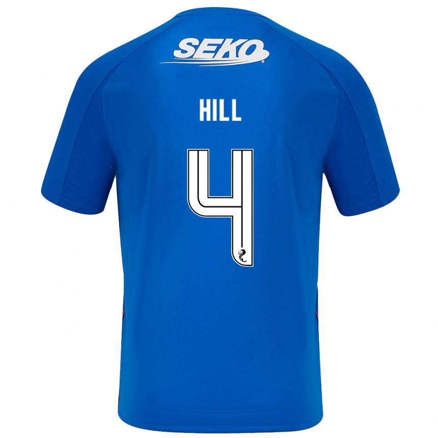 Niño Fútbol Camiseta Kathryn Hill #4 Azul Oscuro 1ª Equipación 2024/25 Perú