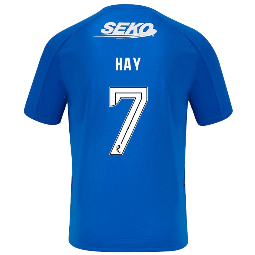 Niño Fútbol Camiseta Brogan Hay #7 Azul Oscuro 1ª Equipación 2024/25 Perú