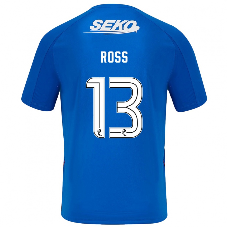 Niño Fútbol Camiseta Jane Ross #13 Azul Oscuro 1ª Equipación 2024/25 Perú