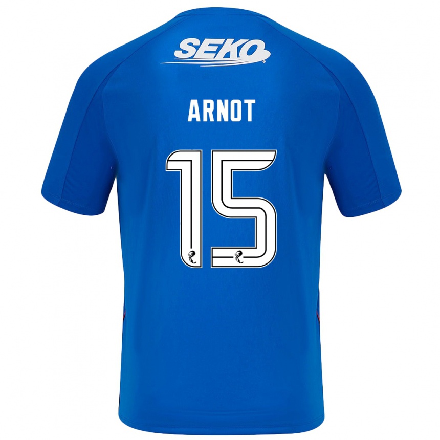 Niño Fútbol Camiseta Elizabeth Arnot #15 Azul Oscuro 1ª Equipación 2024/25 Perú