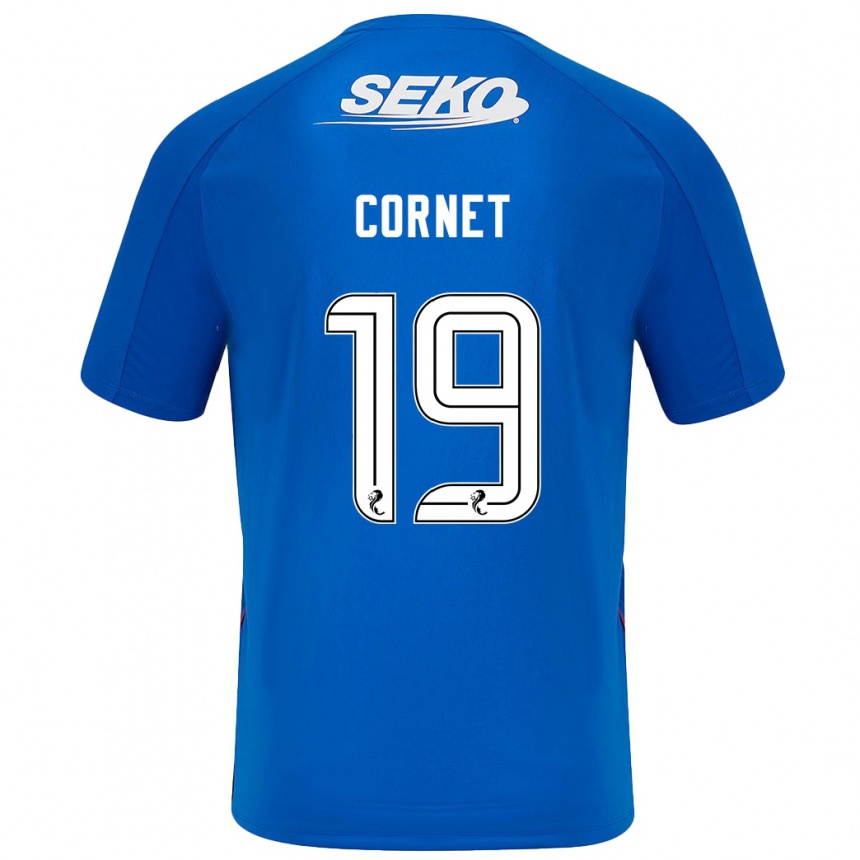 Niño Fútbol Camiseta Chelsea Cornet #19 Azul Oscuro 1ª Equipación 2024/25 Perú