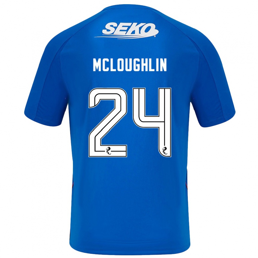 Niño Fútbol Camiseta Olivia Mcloughlin #24 Azul Oscuro 1ª Equipación 2024/25 Perú