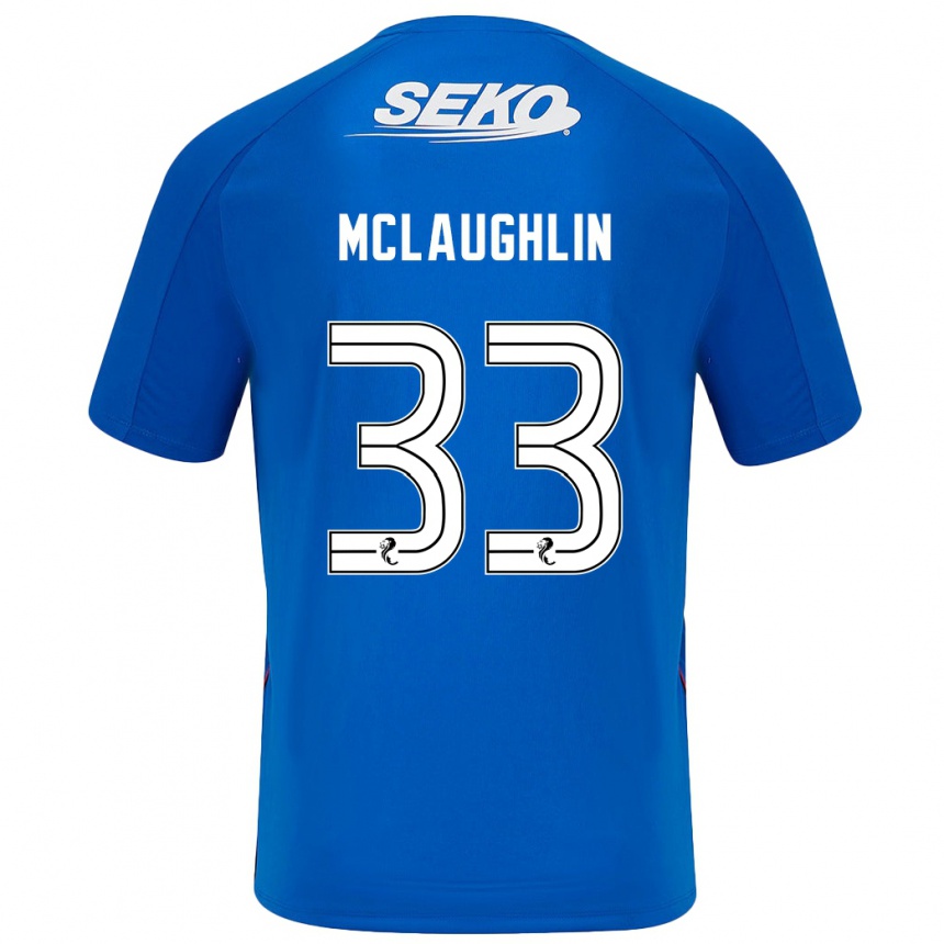 Niño Fútbol Camiseta Jon Mclaughlin #33 Azul Oscuro 1ª Equipación 2024/25 Perú