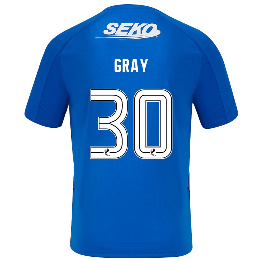 Niño Fútbol Camiseta Georgia Gray #30 Azul Oscuro 1ª Equipación 2024/25 Perú