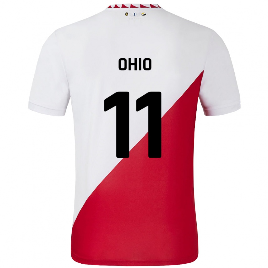 Niño Fútbol Camiseta Noah Ohio #11 Blanco Rojo 1ª Equipación 2024/25 Perú