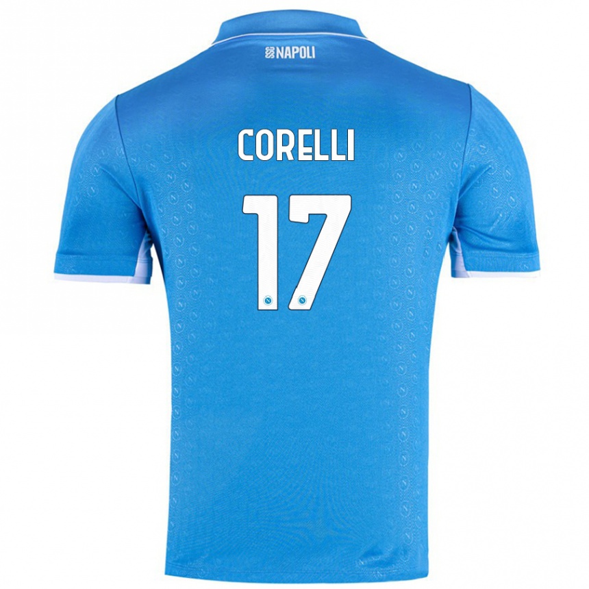 Niño Fútbol Camiseta Alice Corelli #17 Azul Cielo 1ª Equipación 2024/25 Perú