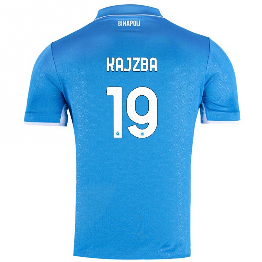 Niño Fútbol Camiseta Nina Kajzba #19 Azul Cielo 1ª Equipación 2024/25 Perú