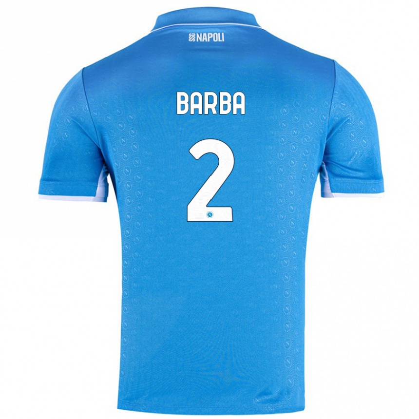 Niño Fútbol Camiseta Benedetto Barba #2 Azul Cielo 1ª Equipación 2024/25 Perú