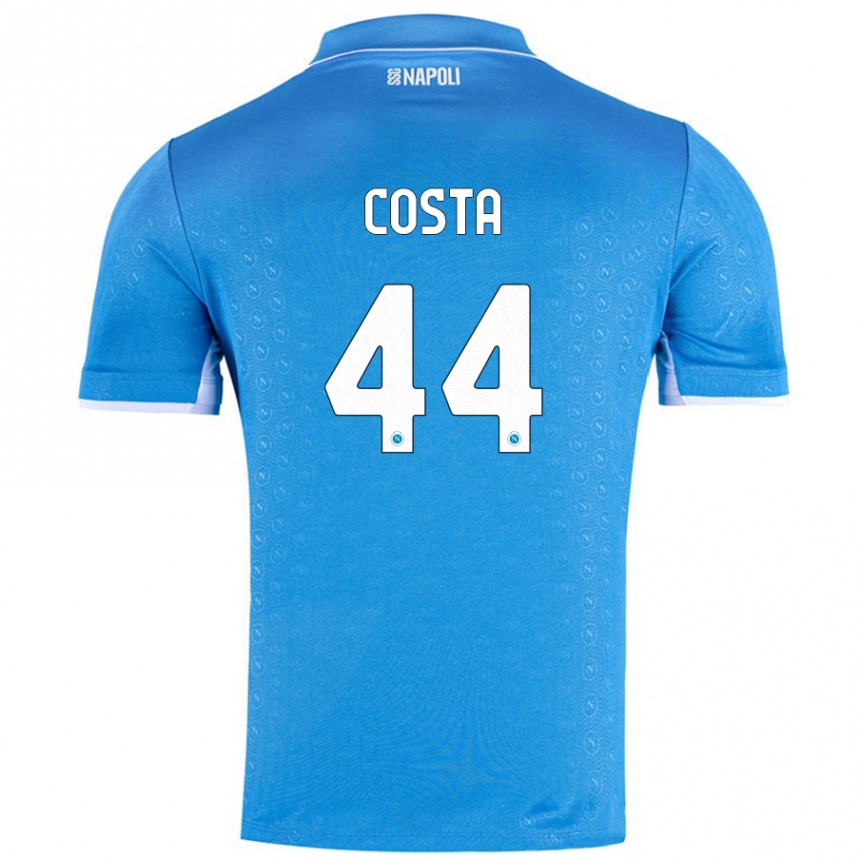 Niño Fútbol Camiseta Filippo Costa #44 Azul Cielo 1ª Equipación 2024/25 Perú