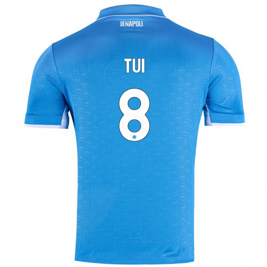 Niño Fútbol Camiseta Sara Tui #8 Azul Cielo 1ª Equipación 2024/25 Perú