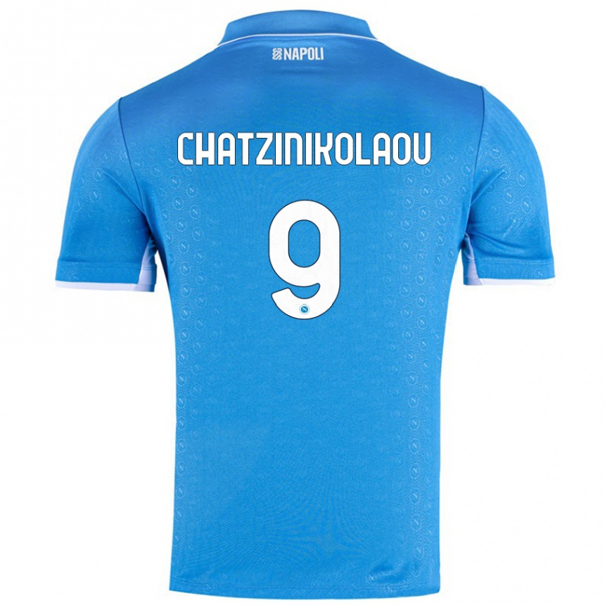 Niño Fútbol Camiseta Despoina Chatzinikolaou #9 Azul Cielo 1ª Equipación 2024/25 Perú