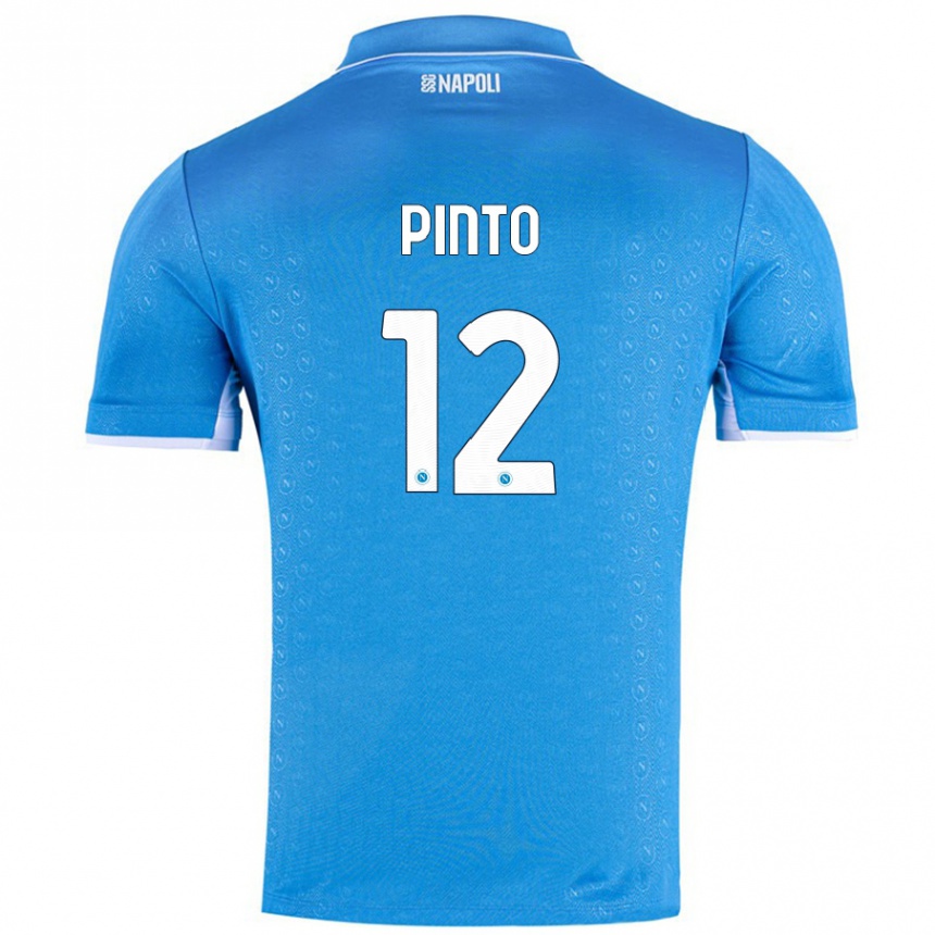 Niño Fútbol Camiseta Ciro Pinto #12 Azul Cielo 1ª Equipación 2024/25 Perú