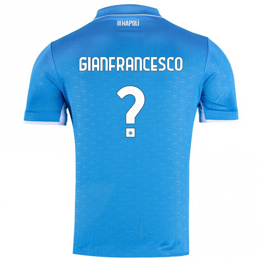 Niño Fútbol Camiseta Sergio Gianfrancesco #0 Azul Cielo 1ª Equipación 2024/25 Perú