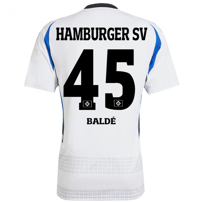 Niño Fútbol Camiseta Fabio Baldé #45 Blanco Azul 1ª Equipación 2024/25 Perú