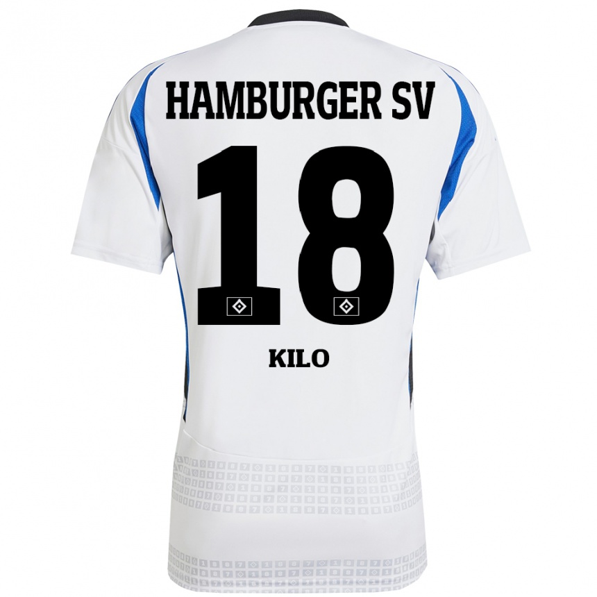 Niño Fútbol Camiseta Jesse Kilo #18 Blanco Azul 1ª Equipación 2024/25 Perú