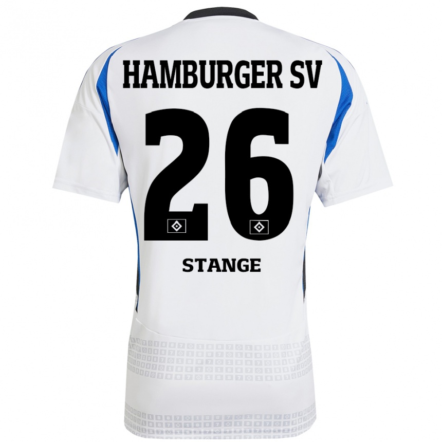 Niño Fútbol Camiseta Otto Stange #26 Blanco Azul 1ª Equipación 2024/25 Perú