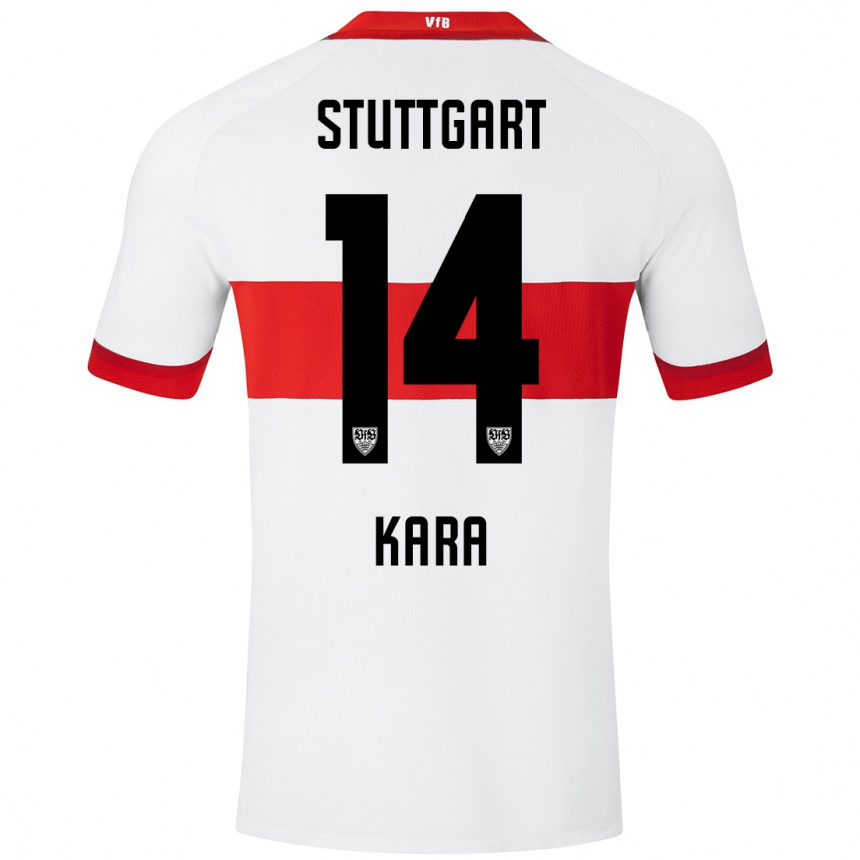 Niño Fútbol Camiseta Semih Kara #14 Blanco Rojo 1ª Equipación 2024/25 Perú