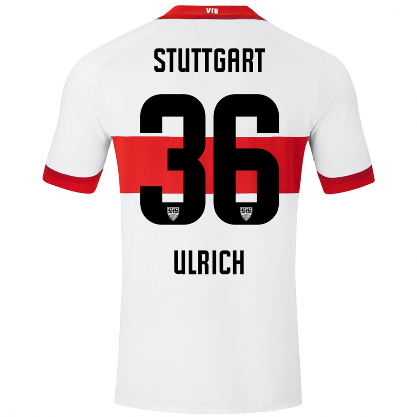 Niño Fútbol Camiseta Laurin Ulrich #36 Blanco Rojo 1ª Equipación 2024/25 Perú