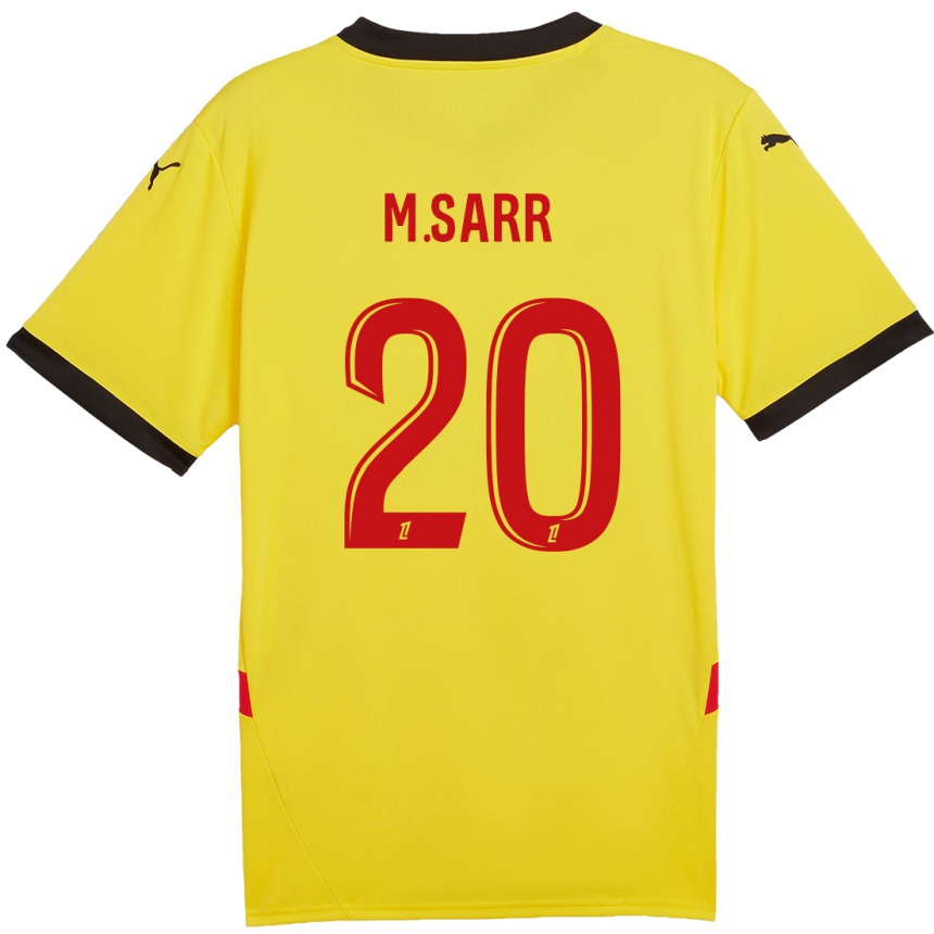 Niño Fútbol Camiseta Malang Sarr #20 Amarillo Rojo 1ª Equipación 2024/25 Perú