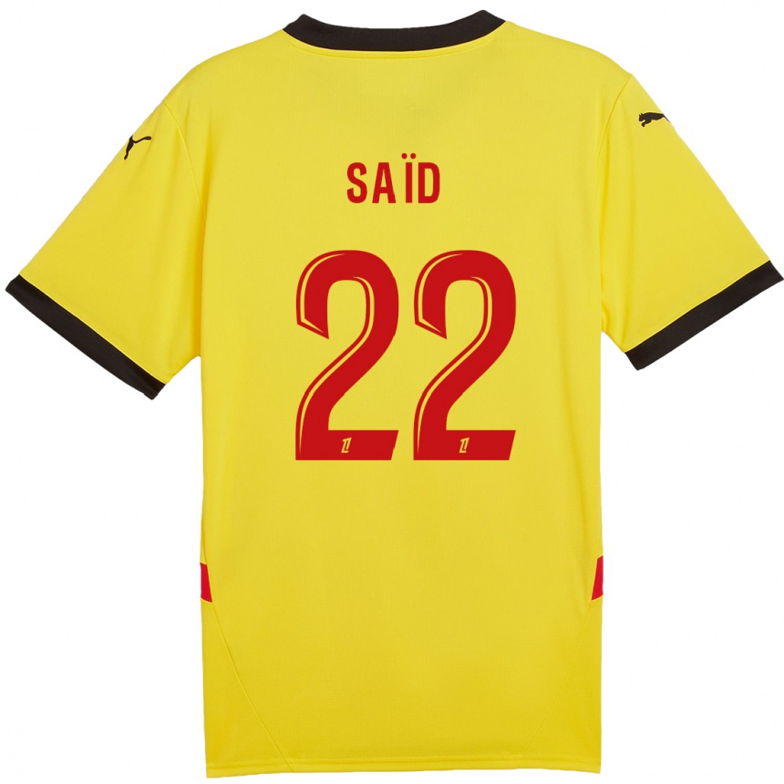 Niño Fútbol Camiseta Wesley Saïd #22 Amarillo Rojo 1ª Equipación 2024/25 Perú