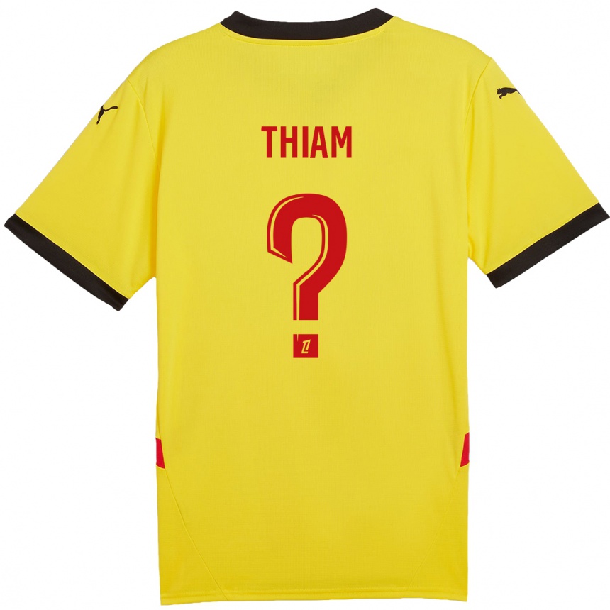 Niño Fútbol Camiseta Mamadou Thiam #0 Amarillo Rojo 1ª Equipación 2024/25 Perú