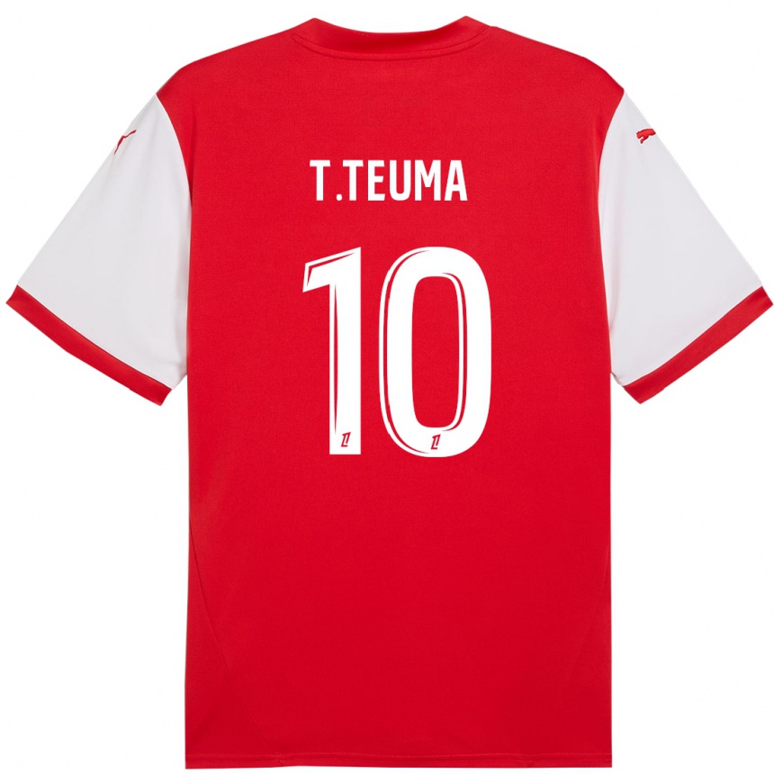 Niño Fútbol Camiseta Teddy Teuma #10 Rojo Blanco 1ª Equipación 2024/25 Perú