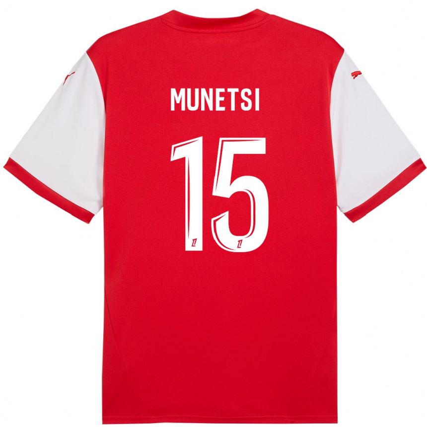 Niño Fútbol Camiseta Marshall Munetsi #15 Rojo Blanco 1ª Equipación 2024/25 Perú