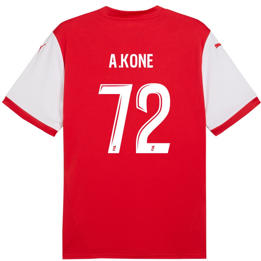 Niño Fútbol Camiseta Amadou Koné #72 Rojo Blanco 1ª Equipación 2024/25 Perú