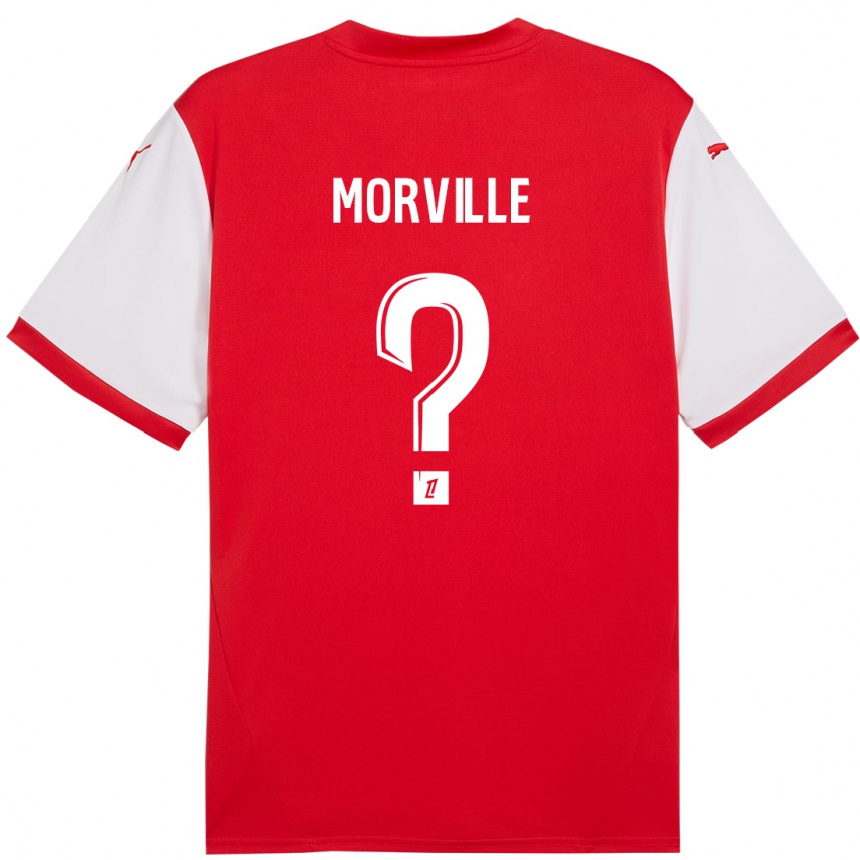 Niño Fútbol Camiseta Matisse Morville #0 Rojo Blanco 1ª Equipación 2024/25 Perú