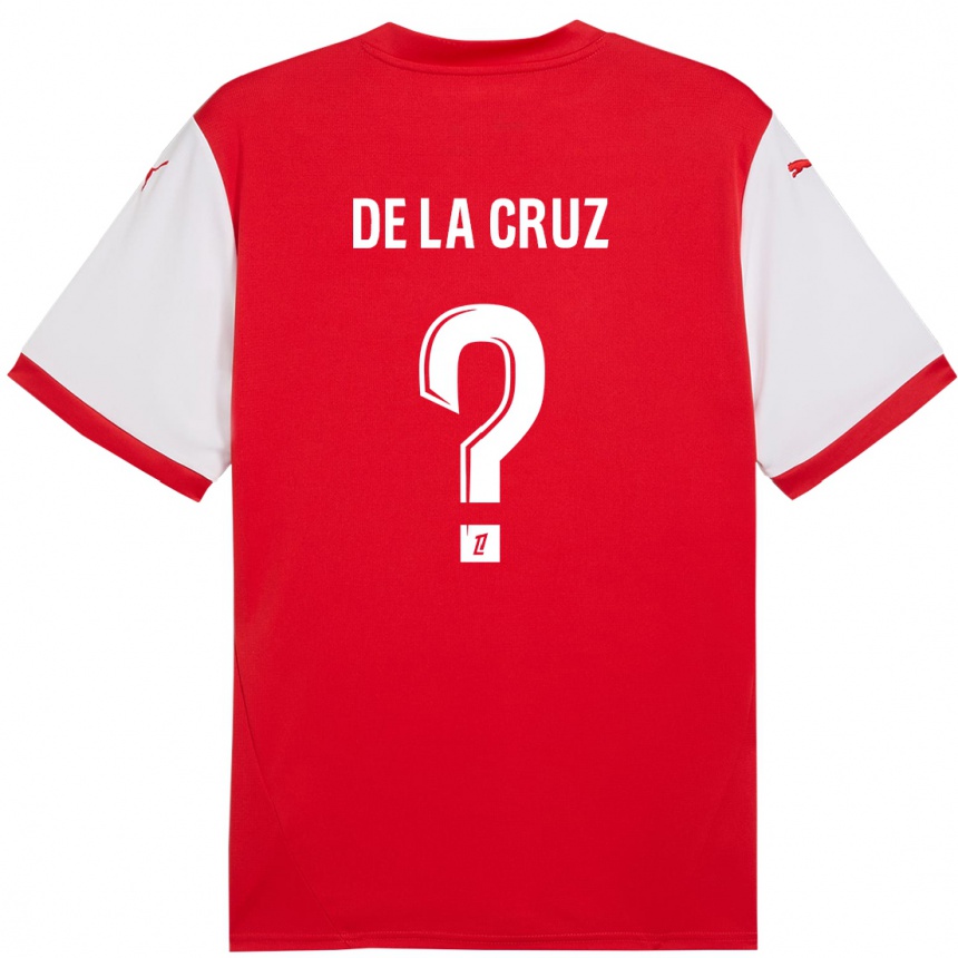 Niño Fútbol Camiseta Maiky De La Cruz #0 Rojo Blanco 1ª Equipación 2024/25 Perú