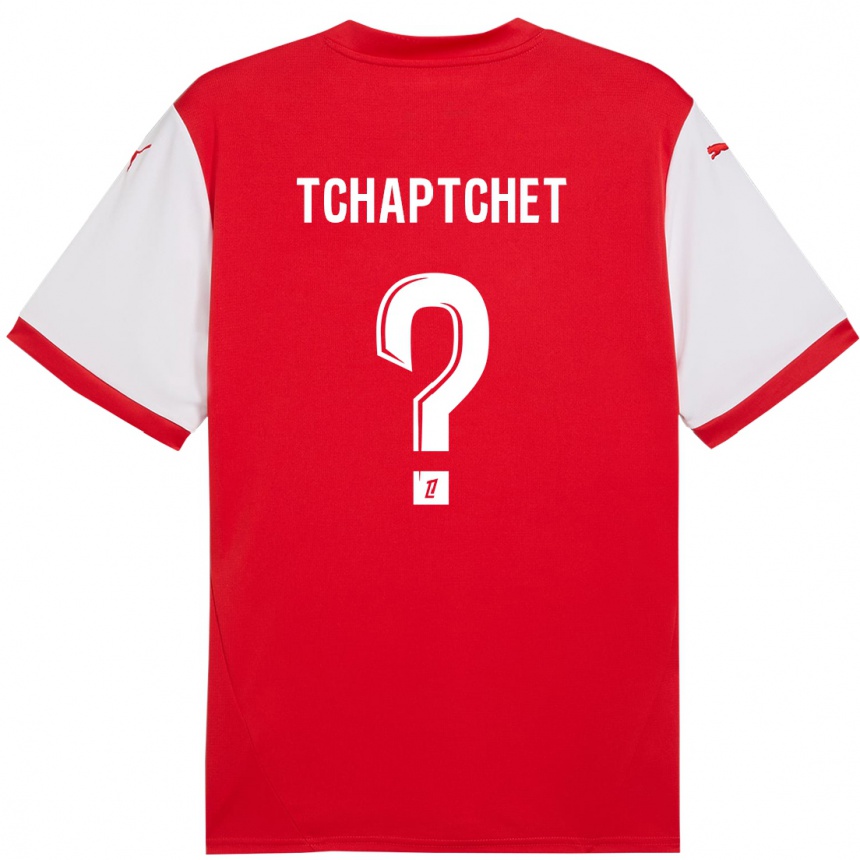 Niño Fútbol Camiseta Arthur Tchaptchet #0 Rojo Blanco 1ª Equipación 2024/25 Perú