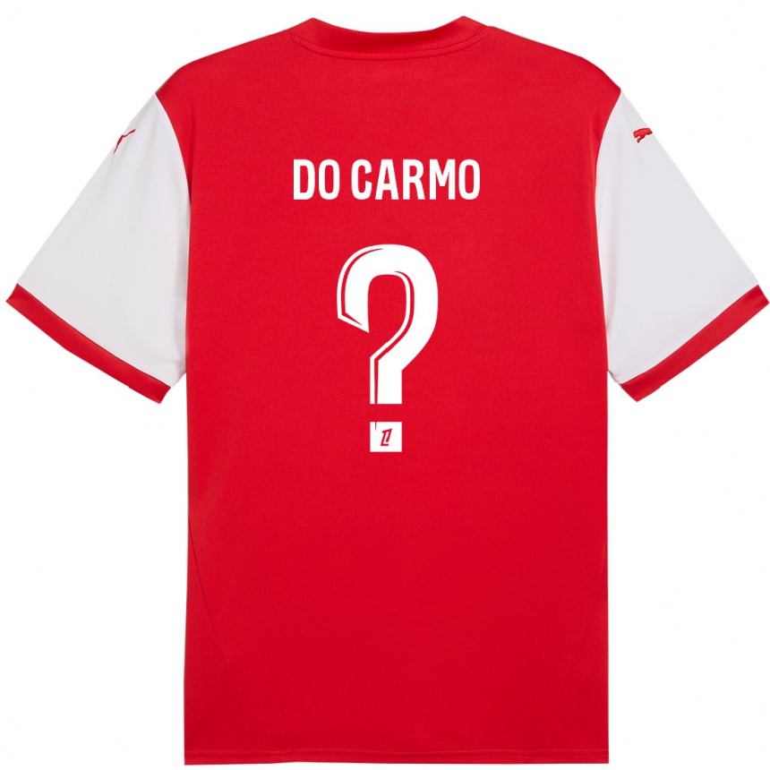 Niño Fútbol Camiseta Sophian Do Carmo #0 Rojo Blanco 1ª Equipación 2024/25 Perú