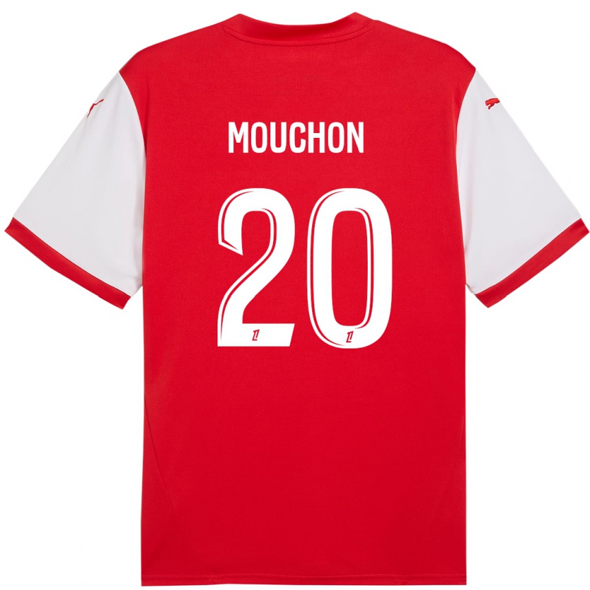 Niño Fútbol Camiseta Noemie Mouchon #20 Rojo Blanco 1ª Equipación 2024/25 Perú