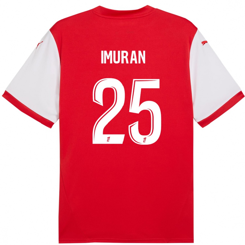 Niño Fútbol Camiseta Rofiat Adenike Imuran #25 Rojo Blanco 1ª Equipación 2024/25 Perú