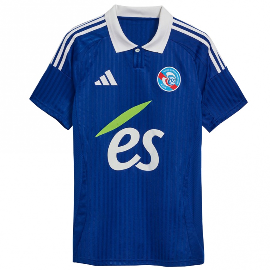 Niño Fútbol Camiseta Kanfory Kaba #0 Azul Blanco 1ª Equipación 2024/25 Perú