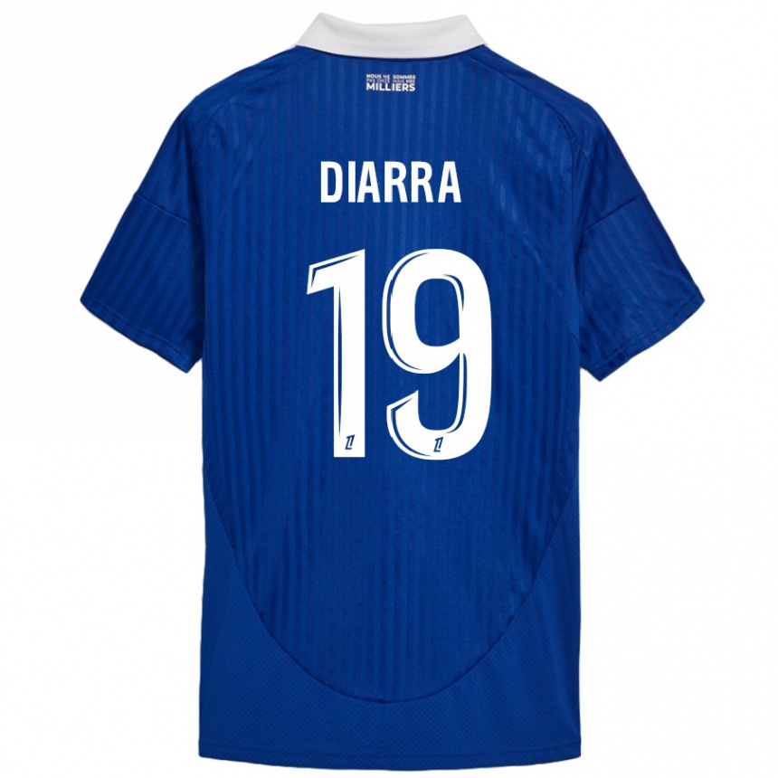 Niño Fútbol Camiseta Habib Diarra #19 Azul Blanco 1ª Equipación 2024/25 Perú